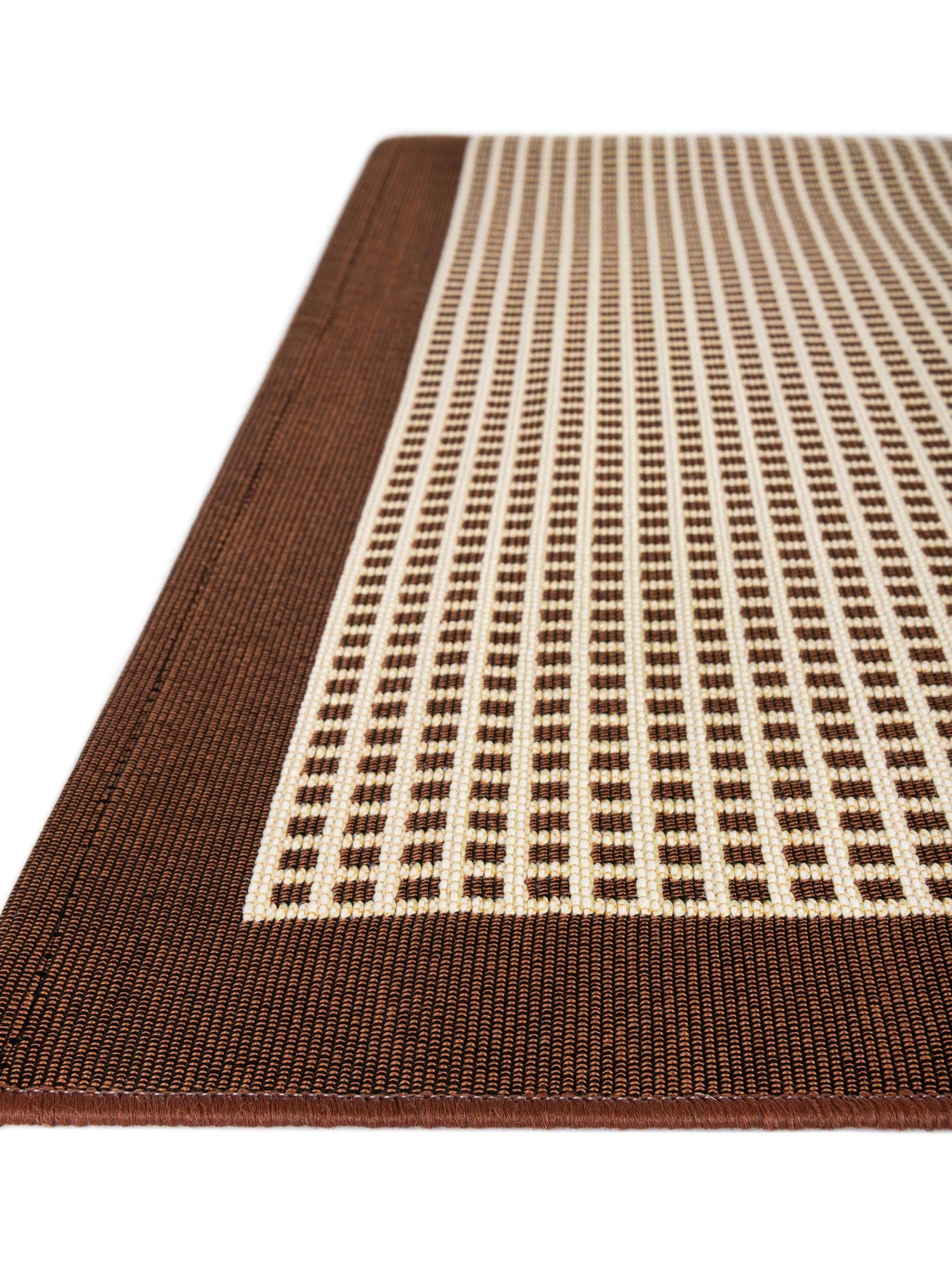 Brown 2' 7 x 10' Outdoor Border Runner Area Rug Weather Resistant for Patio, Deck, Terrace, Balcony, Porch 100% Polypropylene Classic Bordered Carpet for Sale at Rug Engine