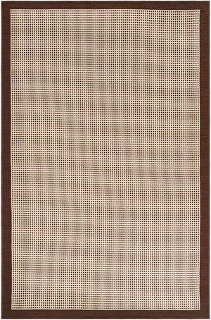 Brown 6' 1 x 9' Outdoor Border Rectangle Area Rug Weather Resistant for Patio, Deck, Terrace, Balcony, Porch 100% Polypropylene Classic Bordered Carpet for Sale at Rug Engine