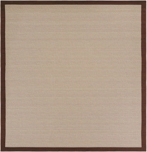 Brown 7' 10 x 7' 10 Outdoor Border Square Area Rug Weather Resistant for Patio, Deck, Terrace, Balcony, Porch 100% Polypropylene Classic Bordered Carpet for Sale at Rug Engine