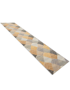 Gray 2' 7 x 12' Outdoor Modern Runner Area Rug Weather Resistant for Patio, Deck, Terrace, Balcony, Porch 100% Polypropylene Modern Outside Carpet for Sale at Rug Engine
