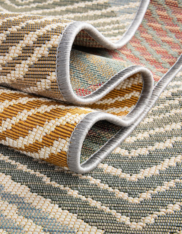 Gray 9' x 12' Outdoor Modern Rectangle Area Rug Weather Resistant for Patio, Deck, Terrace, Balcony, Porch 100% Polypropylene Modern Outside Carpet for Sale at Rug Engine