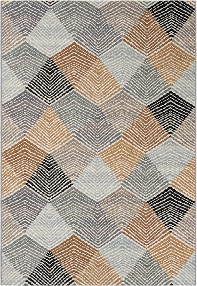 Gray 5' 1 x 8' Outdoor Modern Rectangle Area Rug Weather Resistant for Patio, Deck, Terrace, Balcony, Porch 100% Polypropylene Modern Outside Carpet for Sale at Rug Engine