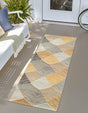 Gray 2' 7 x 10' Outdoor Modern Runner Area Rug Weather Resistant for Patio, Deck, Terrace, Balcony, Porch 100% Polypropylene Modern Outside Carpet for Sale at Rug Engine