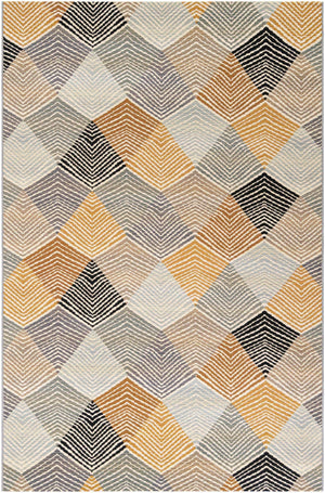 Gray 6' 1 x 9' Outdoor Modern Rectangle Area Rug Weather Resistant for Patio, Deck, Terrace, Balcony, Porch 100% Polypropylene Modern Outside Carpet for Sale at Rug Engine