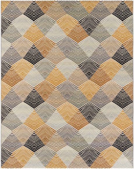 Gray 7' 10 x 10' Outdoor Modern Rectangle Area Rug Weather Resistant for Patio, Deck, Terrace, Balcony, Porch 100% Polypropylene Modern Outside Carpet for Sale at Rug Engine