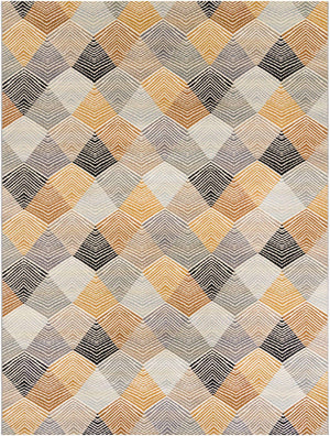 Gray 9' x 12' Outdoor Modern Rectangle Area Rug Weather Resistant for Patio, Deck, Terrace, Balcony, Porch 100% Polypropylene Modern Outside Carpet for Sale at Rug Engine