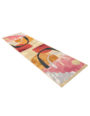 Multicolor 2' 7 x 10' Outdoor Modern Runner Area Rug Weather Resistant for Patio, Deck, Terrace, Balcony, Porch 100% Polypropylene Modern Outside Carpet for Sale at Rug Engine
