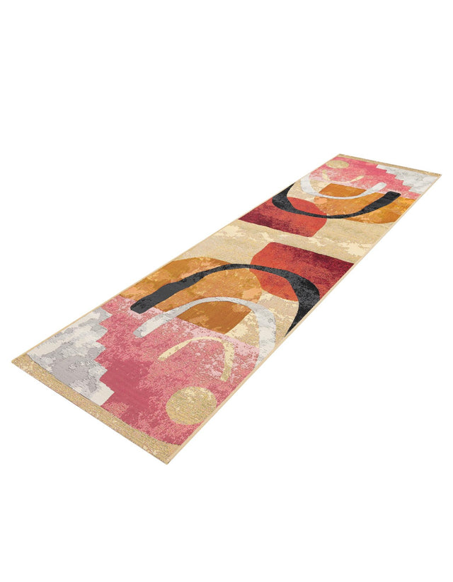 Multicolor 2' 7 x 10' Outdoor Modern Runner Area Rug Weather Resistant for Patio, Deck, Terrace, Balcony, Porch 100% Polypropylene Modern Outside Carpet for Sale at Rug Engine