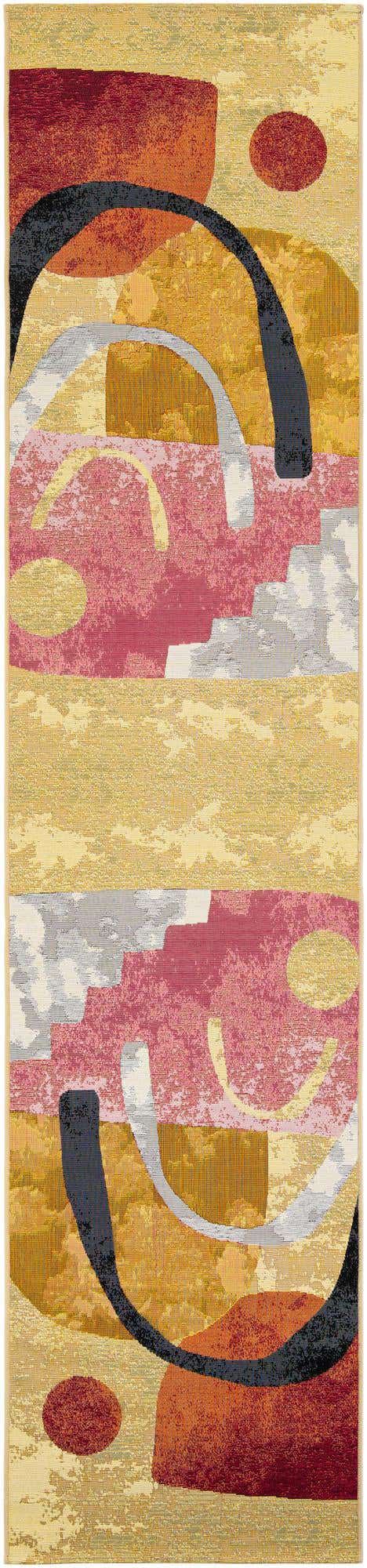 Multicolor 2' 7 x 12' Outdoor Modern Runner Area Rug Weather Resistant for Patio, Deck, Terrace, Balcony, Porch 100% Polypropylene Modern Outside Carpet for Sale at Rug Engine