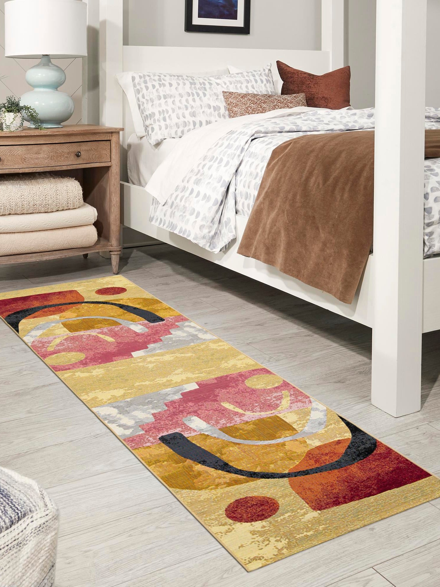 Multicolor 2' x 8' Outdoor Modern Runner Area Rug Weather Resistant for Patio, Deck, Terrace, Balcony, Porch 100% Polypropylene Modern Outside Carpet for Sale at Rug Engine
