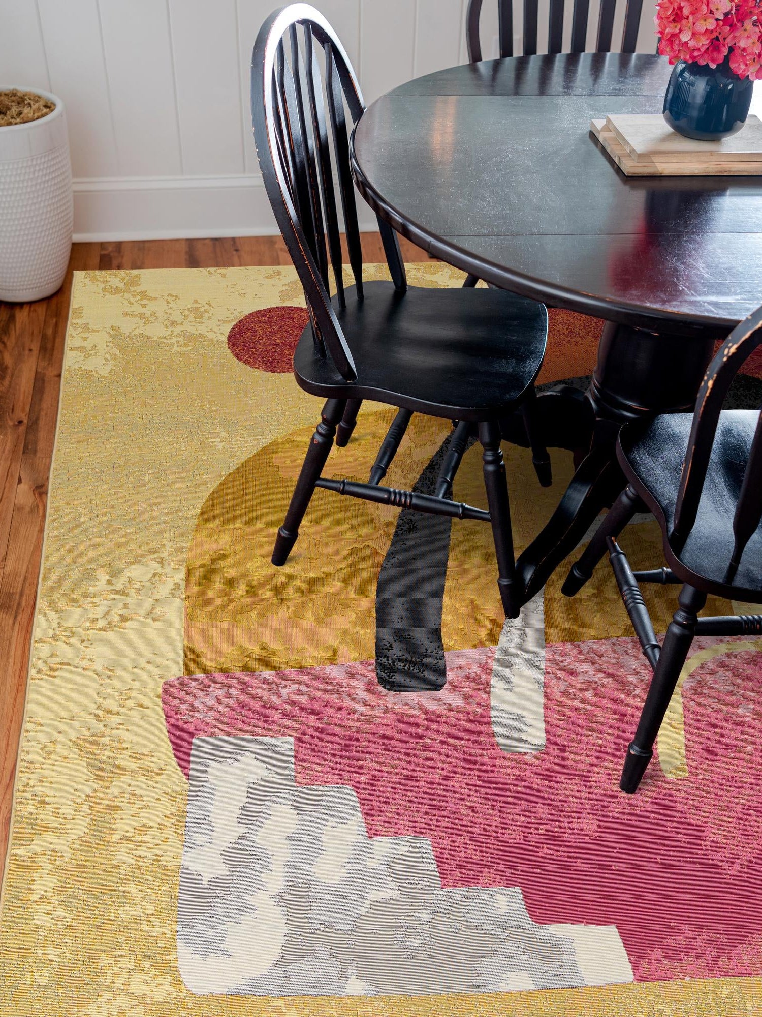 Multicolor 10' x 10' Outdoor Modern Square Area Rug Weather Resistant for Patio, Deck, Terrace, Balcony, Porch 100% Polypropylene Modern Outside Carpet for Sale at Rug Engine