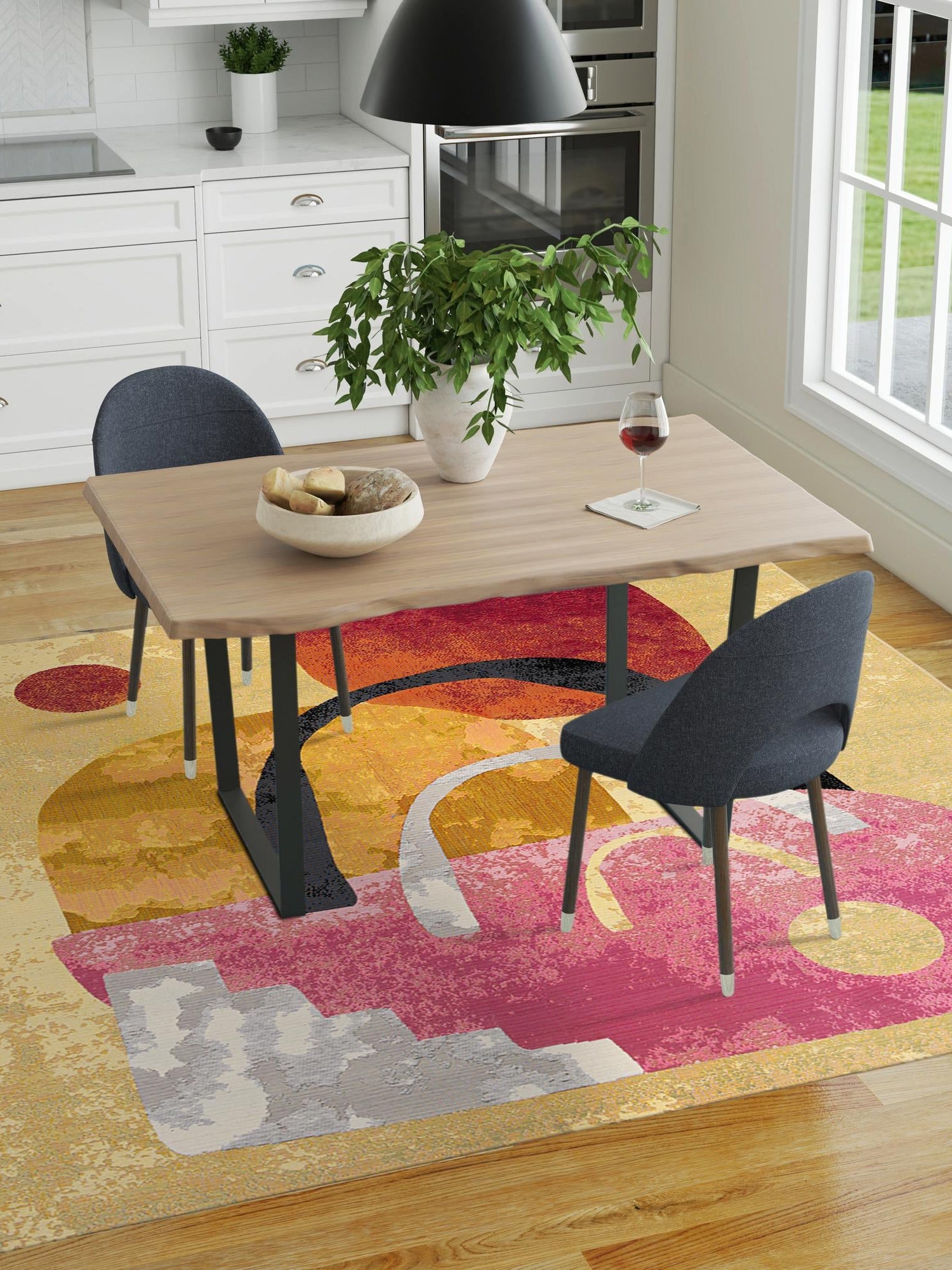 Multicolor 10' x 10' Outdoor Modern Square Area Rug Weather Resistant for Patio, Deck, Terrace, Balcony, Porch 100% Polypropylene Modern Outside Carpet for Sale at Rug Engine