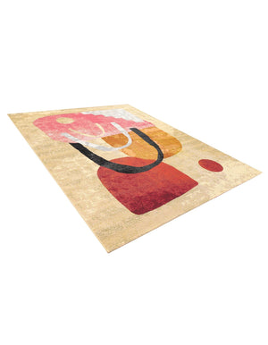 Multicolor 7' 10 x 10' Outdoor Modern Rectangle Area Rug Weather Resistant for Patio, Deck, Terrace, Balcony, Porch 100% Polypropylene Modern Outside Carpet for Sale at Rug Engine