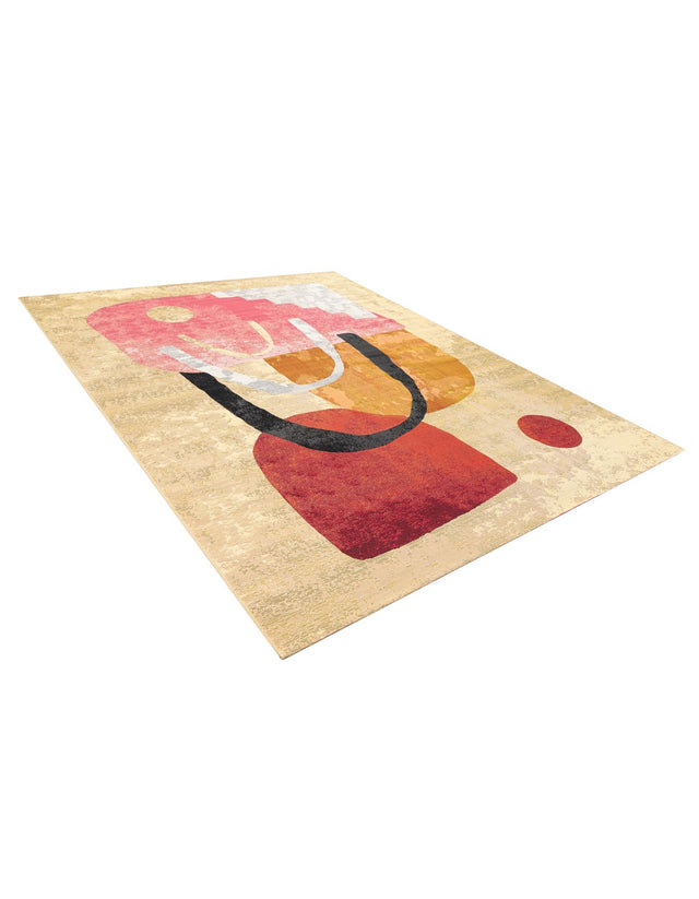 Multicolor 7' 10 x 10' Outdoor Modern Rectangle Area Rug Weather Resistant for Patio, Deck, Terrace, Balcony, Porch 100% Polypropylene Modern Outside Carpet for Sale at Rug Engine
