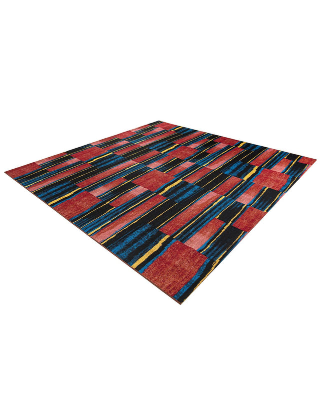 Multicolor 10' x 10' Outdoor Modern Square Area Rug Weather Resistant for Patio, Deck, Terrace, Balcony, Porch 100% Polypropylene Modern Outside Carpet for Sale at Rug Engine