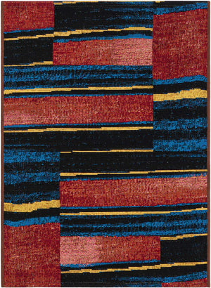 Multicolor 2' x 3' 1 Outdoor Modern Rectangle Area Rug Weather Resistant for Patio, Deck, Terrace, Balcony, Porch 100% Polypropylene Modern Outside Carpet for Sale at Rug Engine