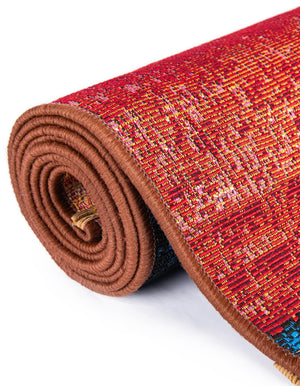 Multicolor 7' 10 x 10' Outdoor Modern Rectangle Area Rug Weather Resistant for Patio, Deck, Terrace, Balcony, Porch 100% Polypropylene Modern Outside Carpet for Sale at Rug Engine