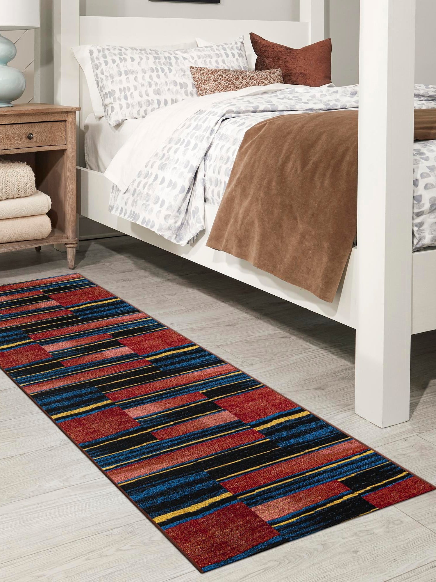 Multicolor 2' 7 x 10' Outdoor Modern Runner Area Rug Weather Resistant for Patio, Deck, Terrace, Balcony, Porch 100% Polypropylene Modern Outside Carpet for Sale at Rug Engine