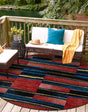 Multicolor 5' 1 x 5' 1 Outdoor Modern Round Area Rug Weather Resistant for Patio, Deck, Terrace, Balcony, Porch 100% Polypropylene Modern Outside Carpet for Sale at Rug Engine