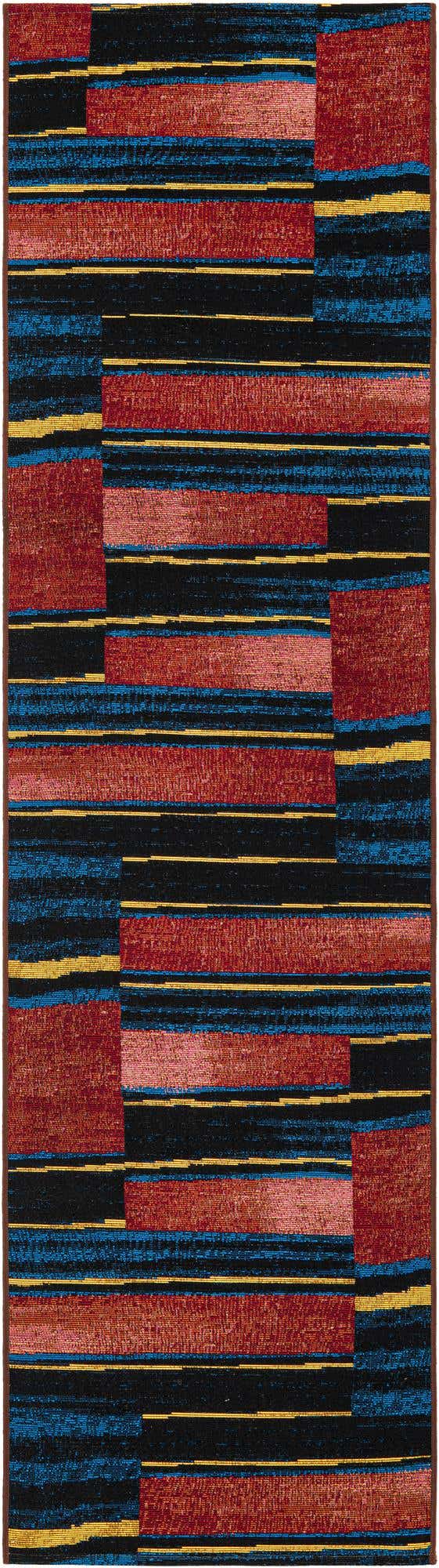 Multicolor 2' x 8' Outdoor Modern Runner Area Rug Weather Resistant for Patio, Deck, Terrace, Balcony, Porch 100% Polypropylene Modern Outside Carpet for Sale at Rug Engine