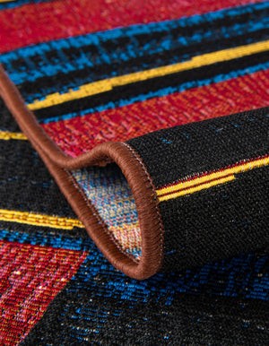 Multicolor 10' x 10' Outdoor Modern Square Area Rug Weather Resistant for Patio, Deck, Terrace, Balcony, Porch 100% Polypropylene Modern Outside Carpet for Sale at Rug Engine