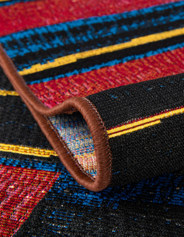 Multicolor 10' x 10' Outdoor Modern Square Area Rug Weather Resistant for Patio, Deck, Terrace, Balcony, Porch 100% Polypropylene Modern Outside Carpet for Sale at Rug Engine
