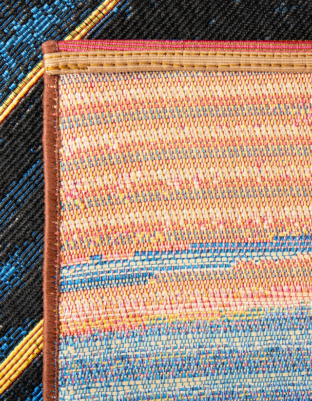 Multicolor 10' x 10' Outdoor Modern Square Area Rug Weather Resistant for Patio, Deck, Terrace, Balcony, Porch 100% Polypropylene Modern Outside Carpet for Sale at Rug Engine