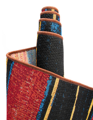 Multicolor 10' x 10' Outdoor Modern Square Area Rug Weather Resistant for Patio, Deck, Terrace, Balcony, Porch 100% Polypropylene Modern Outside Carpet for Sale at Rug Engine