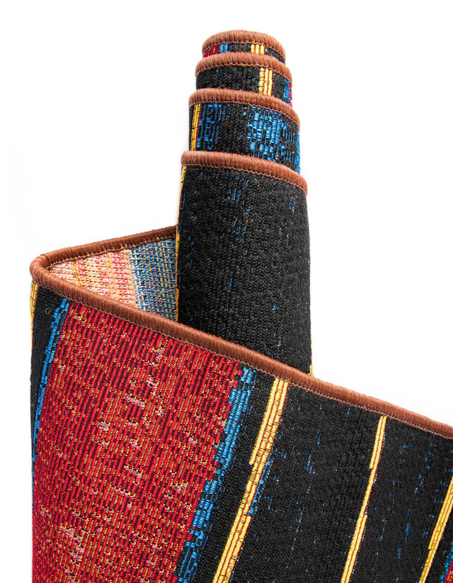 Multicolor 10' x 10' Outdoor Modern Square Area Rug Weather Resistant for Patio, Deck, Terrace, Balcony, Porch 100% Polypropylene Modern Outside Carpet for Sale at Rug Engine