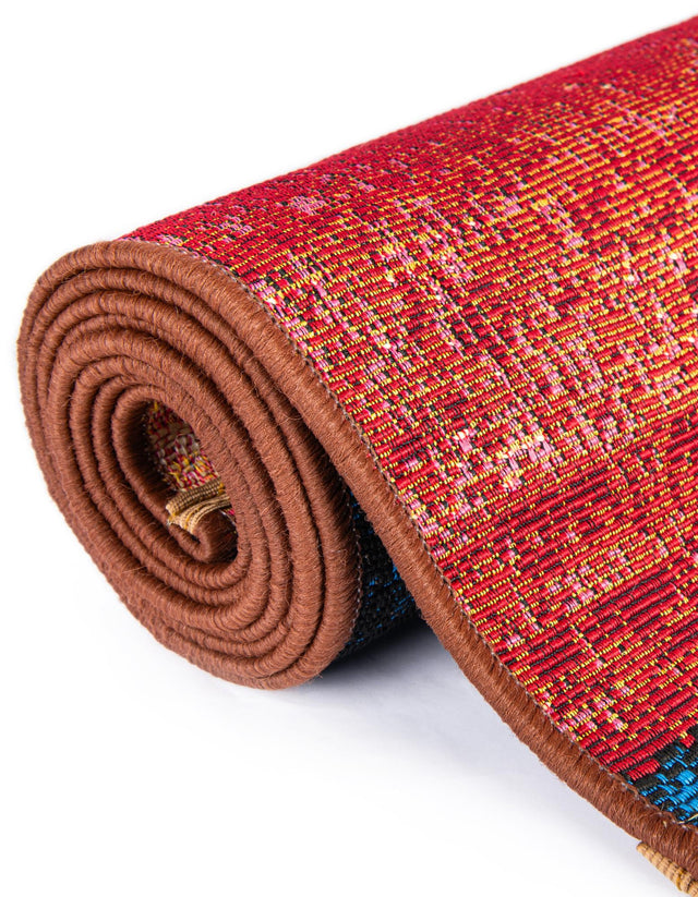 Multicolor 10' x 10' Outdoor Modern Square Area Rug Weather Resistant for Patio, Deck, Terrace, Balcony, Porch 100% Polypropylene Modern Outside Carpet for Sale at Rug Engine