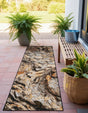 Multicolor 2' x 8' Outdoor Modern Runner Area Rug Weather Resistant for Patio, Deck, Terrace, Balcony, Porch 100% Polypropylene Modern Outside Carpet for Sale at Rug Engine