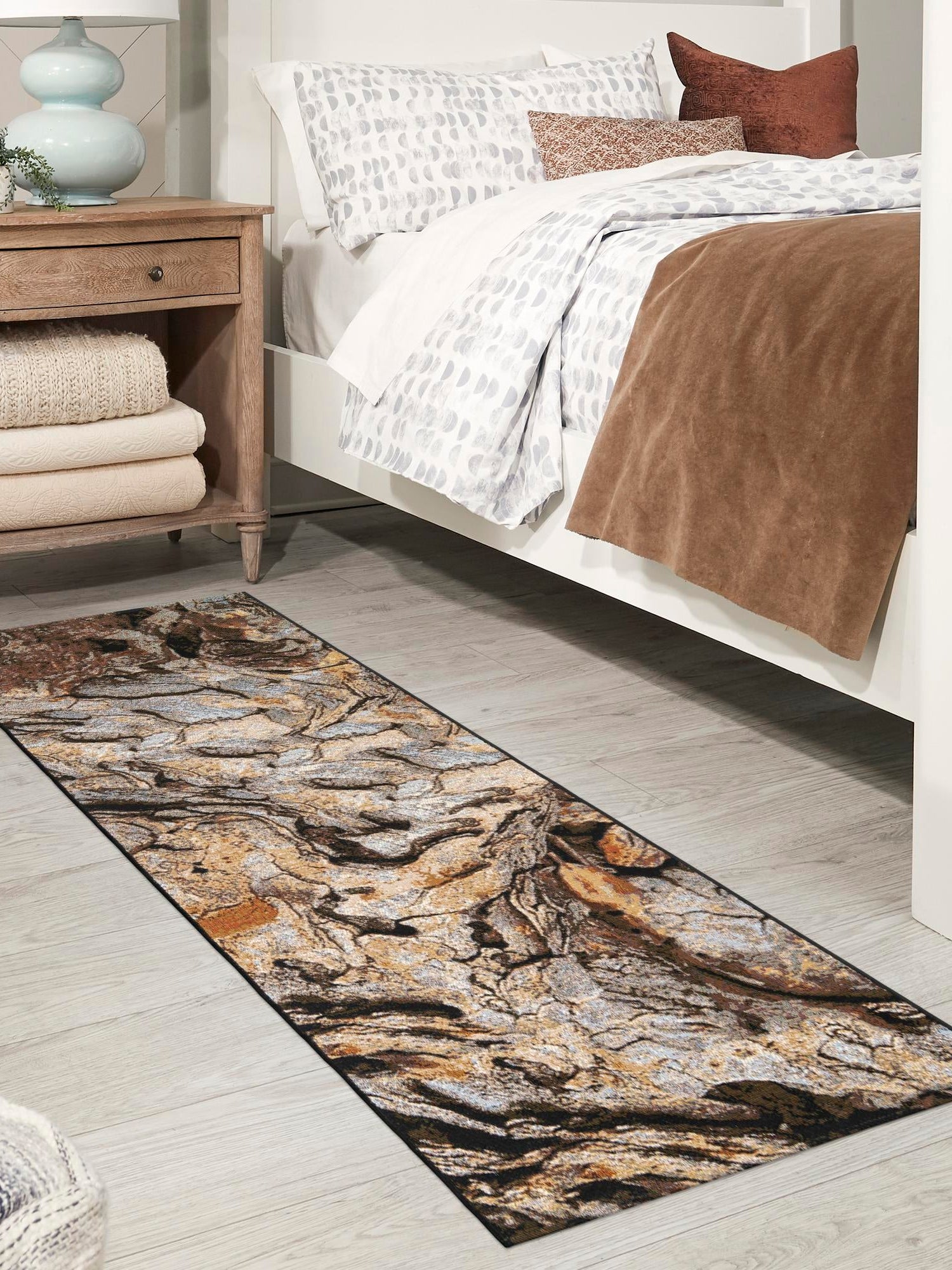 Multicolor 2' 7 x 12' Outdoor Modern Runner Area Rug Weather Resistant for Patio, Deck, Terrace, Balcony, Porch 100% Polypropylene Modern Outside Carpet for Sale at Rug Engine