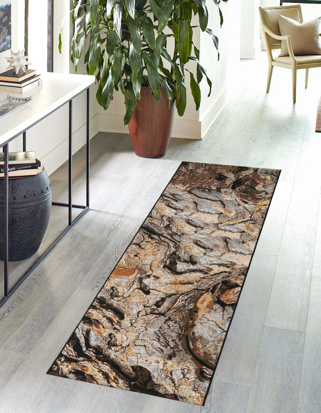 Multicolor 2' x 5' 1 Outdoor Modern Runner Area Rug Weather Resistant for Patio, Deck, Terrace, Balcony, Porch 100% Polypropylene Modern Outside Carpet for Sale at Rug Engine