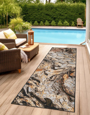 Multicolor 2' x 8' Outdoor Modern Runner Area Rug Weather Resistant for Patio, Deck, Terrace, Balcony, Porch 100% Polypropylene Modern Outside Carpet for Sale at Rug Engine