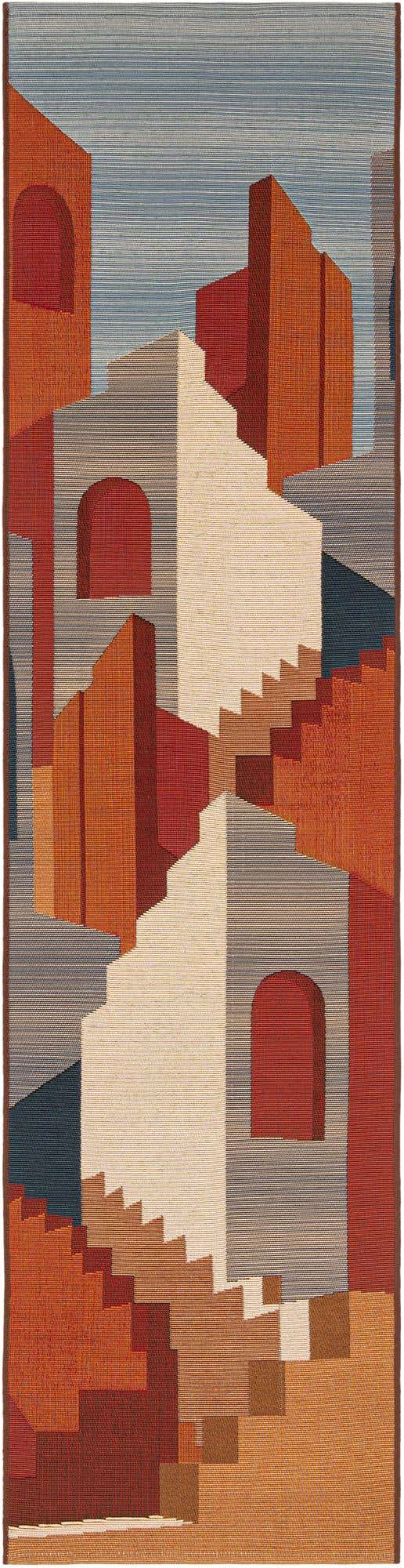 Multicolor 2' x 8' Outdoor Modern Runner Area Rug Weather Resistant for Patio, Deck, Terrace, Balcony, Porch 100% Polypropylene Modern Outside Carpet for Sale at Rug Engine