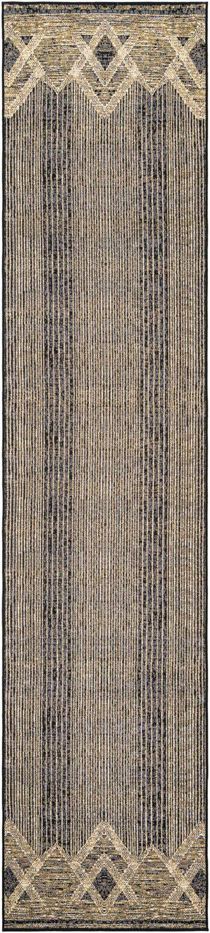 Charcoal 2' 7 x 12' Outdoor Modern Runner Area Rug Weather Resistant for Patio, Deck, Terrace, Balcony, Porch 100% Polypropylene Modern Outside Carpet for Sale at Rug Engine