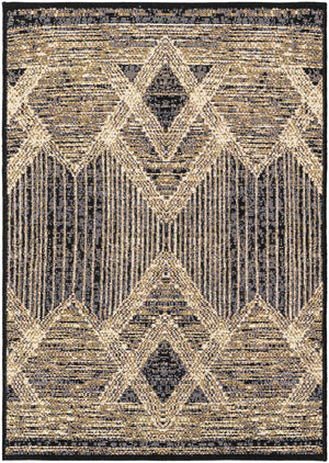 Charcoal 2' x 3' 1 Outdoor Modern Rectangle Area Rug Weather Resistant for Patio, Deck, Terrace, Balcony, Porch 100% Polypropylene Modern Outside Carpet for Sale at Rug Engine