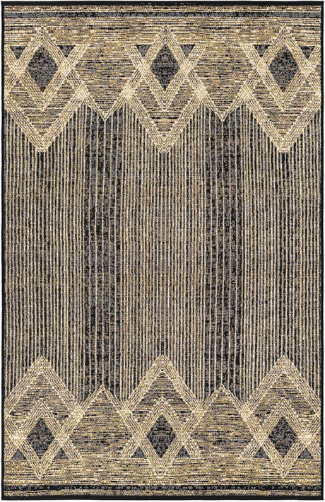 Charcoal 4' 1 x 6' 1 Outdoor Modern Rectangle Rug
