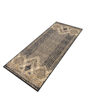 Charcoal 2' x 5' 1 Outdoor Modern Runner Area Rug Weather Resistant for Patio, Deck, Terrace, Balcony, Porch 100% Polypropylene Modern Outside Carpet for Sale at Rug Engine