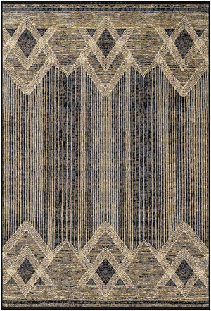 Charcoal 5' 1 x 8' Outdoor Modern Rectangle Area Rug Weather Resistant for Patio, Deck, Terrace, Balcony, Porch 100% Polypropylene Modern Outside Carpet for Sale at Rug Engine
