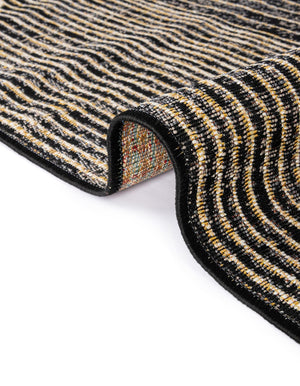Charcoal 2' x 5' 1 Outdoor Modern Runner Area Rug Weather Resistant for Patio, Deck, Terrace, Balcony, Porch 100% Polypropylene Modern Outside Carpet for Sale at Rug Engine