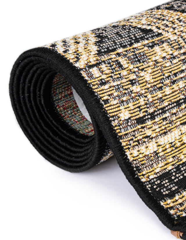 Charcoal 2' x 5' 1 Outdoor Modern Runner Area Rug Weather Resistant for Patio, Deck, Terrace, Balcony, Porch 100% Polypropylene Modern Outside Carpet for Sale at Rug Engine