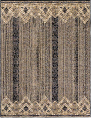 Charcoal 9' x 12' Outdoor Modern Rectangle Area Rug Weather Resistant for Patio, Deck, Terrace, Balcony, Porch 100% Polypropylene Modern Outside Carpet for Sale at Rug Engine
