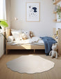 Ivory 4' 1 x 5' 3 Playtime Kids Wool Free Form Rug