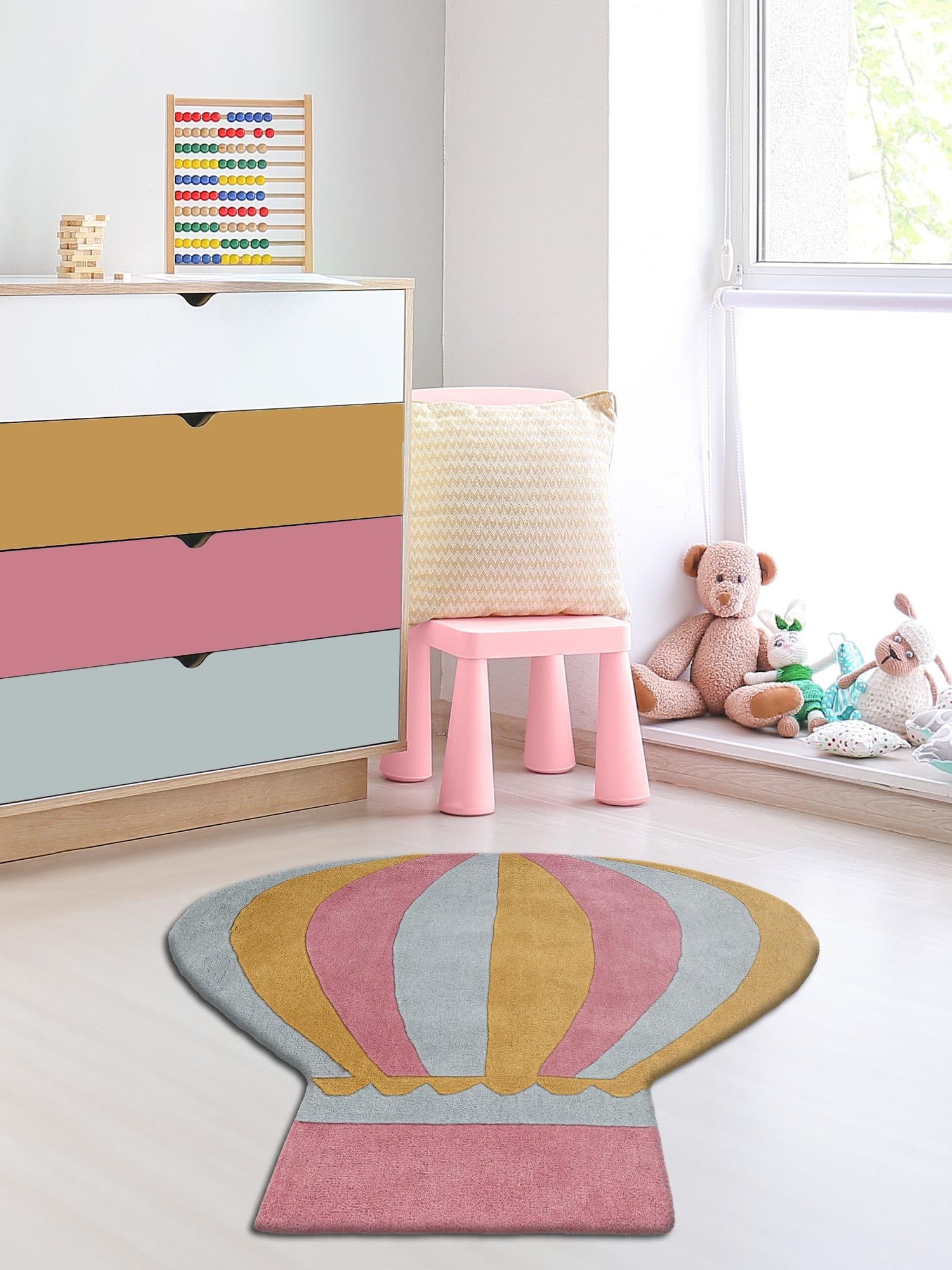 Multicolor 6' 1 x 6' 5 Playtime Kids Wool Freeform Area Rug for Baby Nursery, Toddler Playroom,  Bedrooms Hand Tufted High Quality Dense  Wool Pile Natural Carpet for Sale at Rug Engine