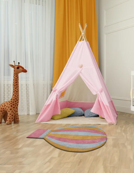 Multicolor 6' 1 x 6' 5 Playtime Kids Wool Freeform Area Rug for Baby Nursery, Toddler Playroom,  Bedrooms Hand Tufted High Quality Dense  Wool Pile Natural Carpet for Sale at Rug Engine