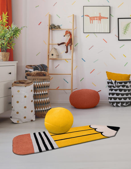 Multicolor 2' 6 x 7' 5 Playtime Kids Wool Runner Rug