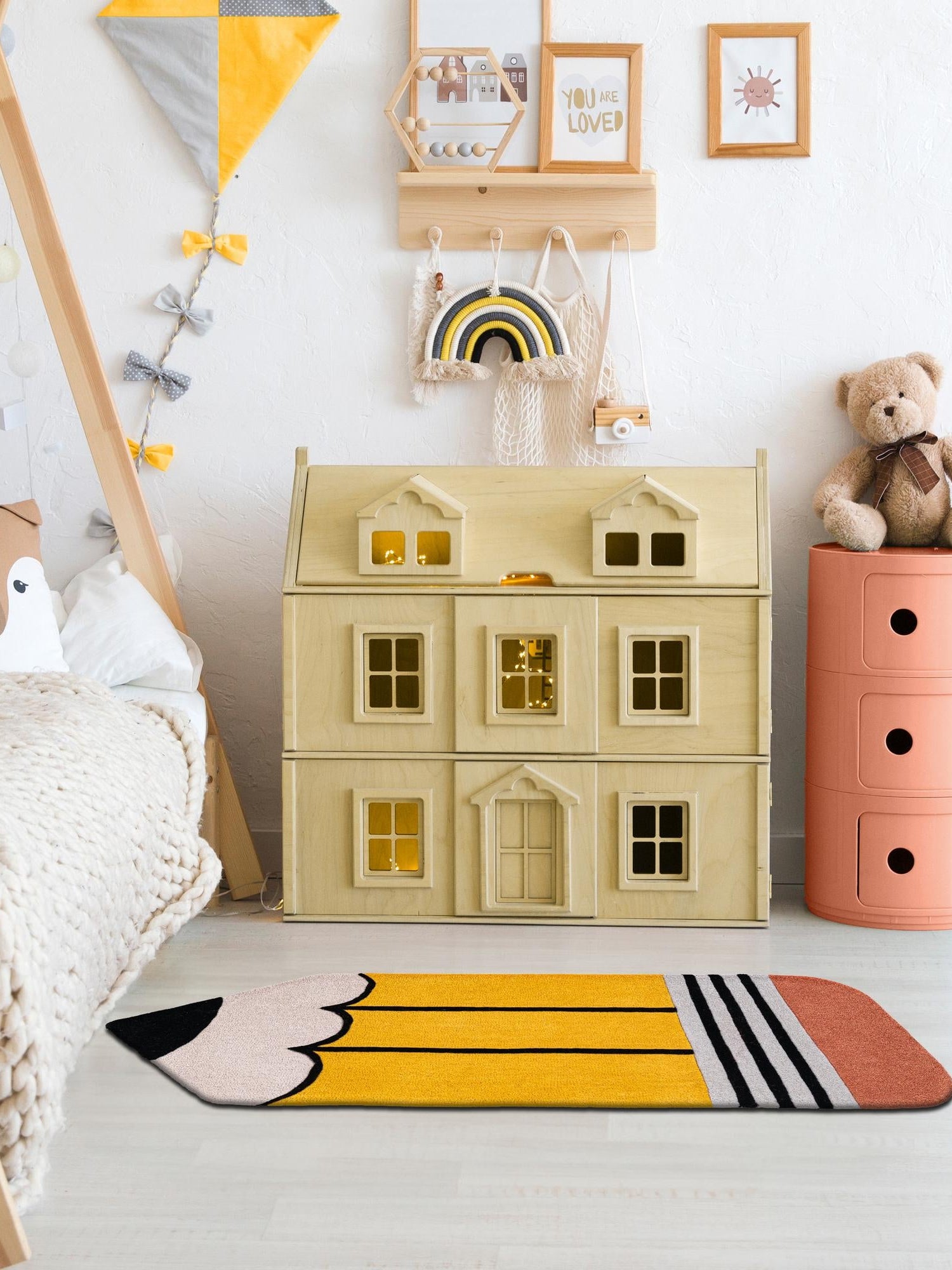 Multicolor 2' 6 x 7' 5 Playtime Kids Wool Freeform Area Rug for Baby Nursery, Toddler Playroom, Bedrooms