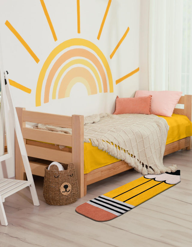 Multicolor 2' x 6' Playtime Kids Wool Runner Rug
