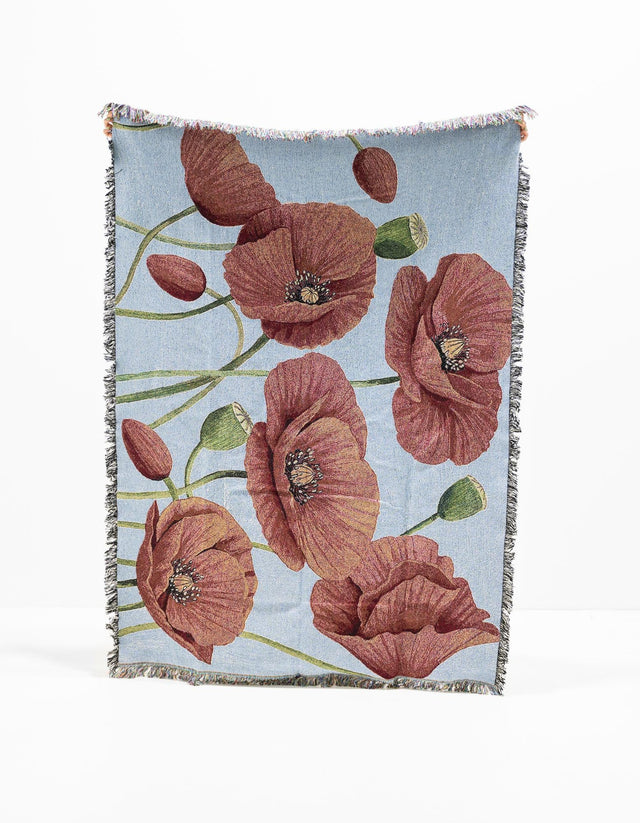 Red 4' 6 x 6' Throw Blanket Rectangle Rug